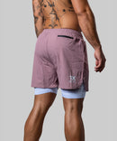 Pantalón Corto doble con malla - X TRAINING - negro beige azul marino marrón gris