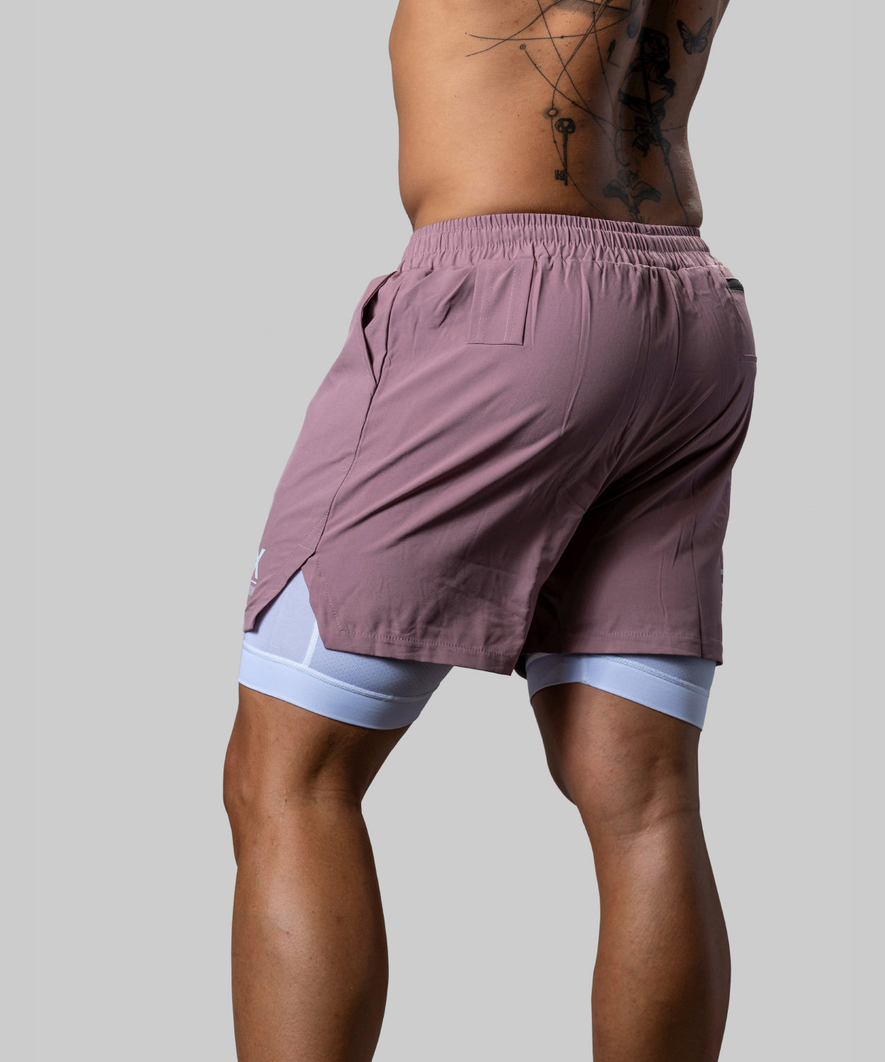 Pantalón Corto doble con malla - X TRAINING - negro beige azul marino marrón gris