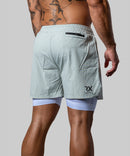 Pantalón Corto doble con malla - X TRAINING - negro beige azul marino marrón gris