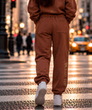 Pantalón Oversize Unisex - Diseño corporativo - Marrón Chocolate