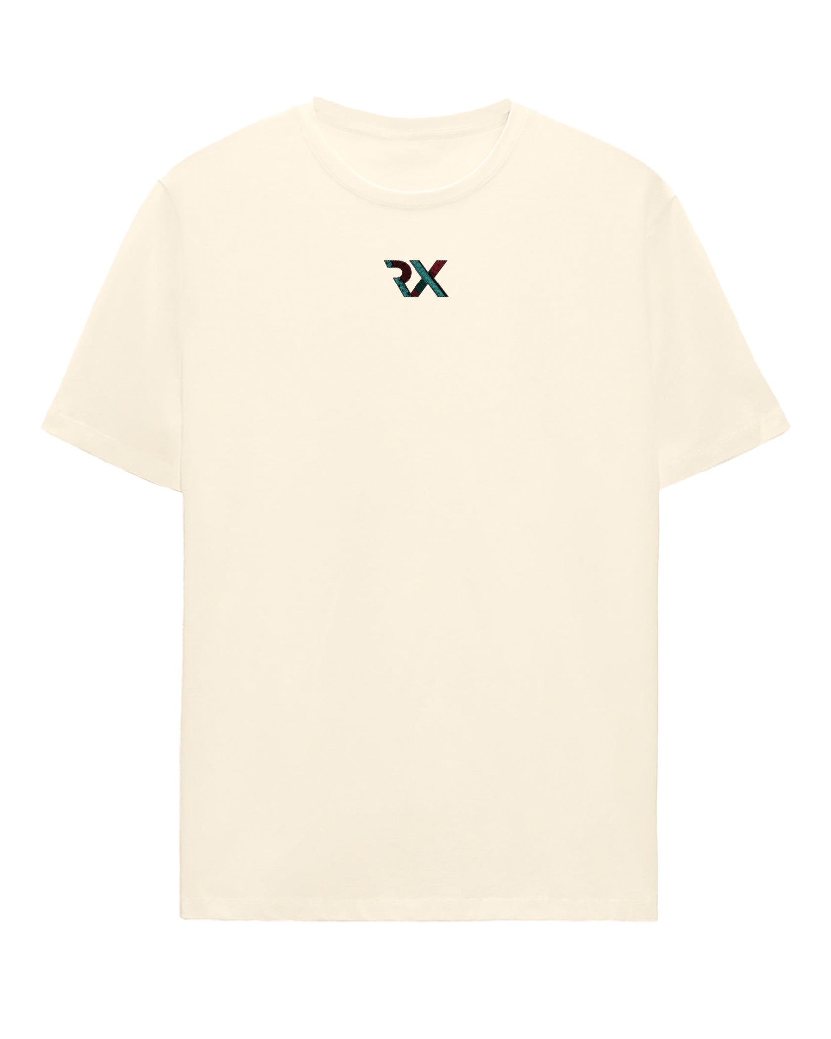 Camiseta Oversize algodón 100% - MAORI logo - blanca aguamarina azul beige