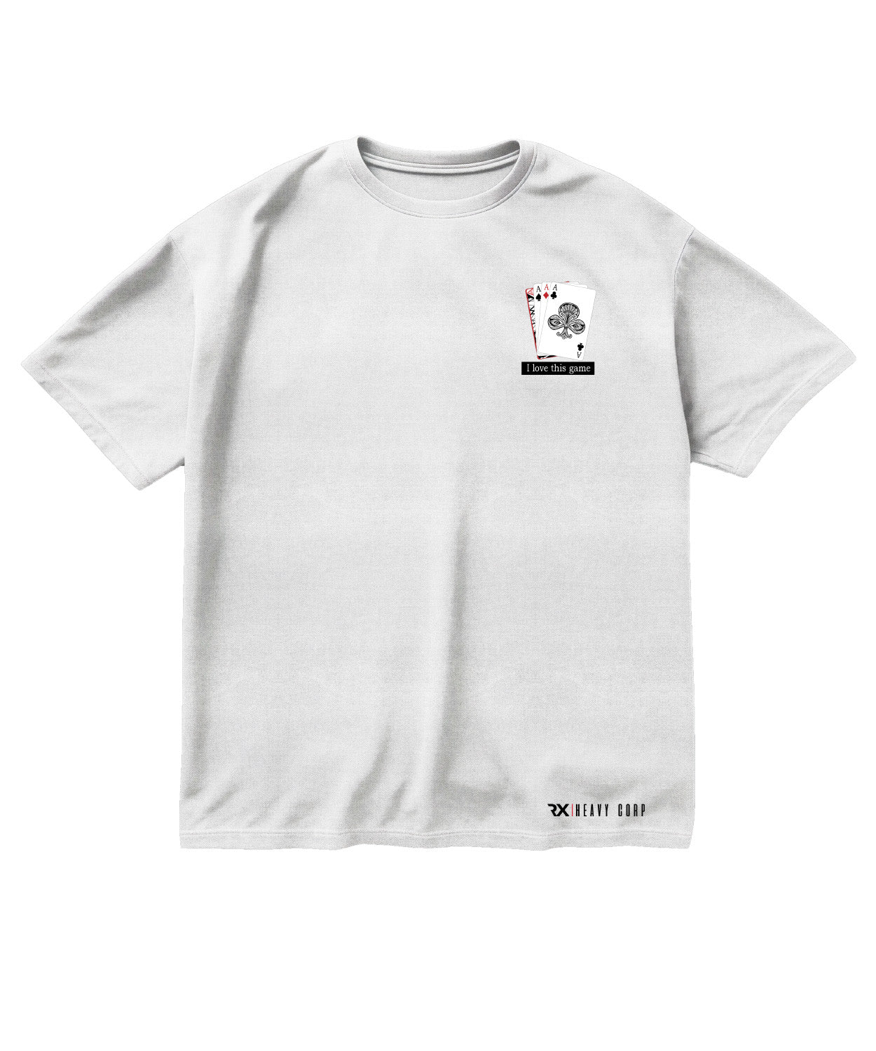 Camiseta Oversize algodón 100% - AS love this game - blanca