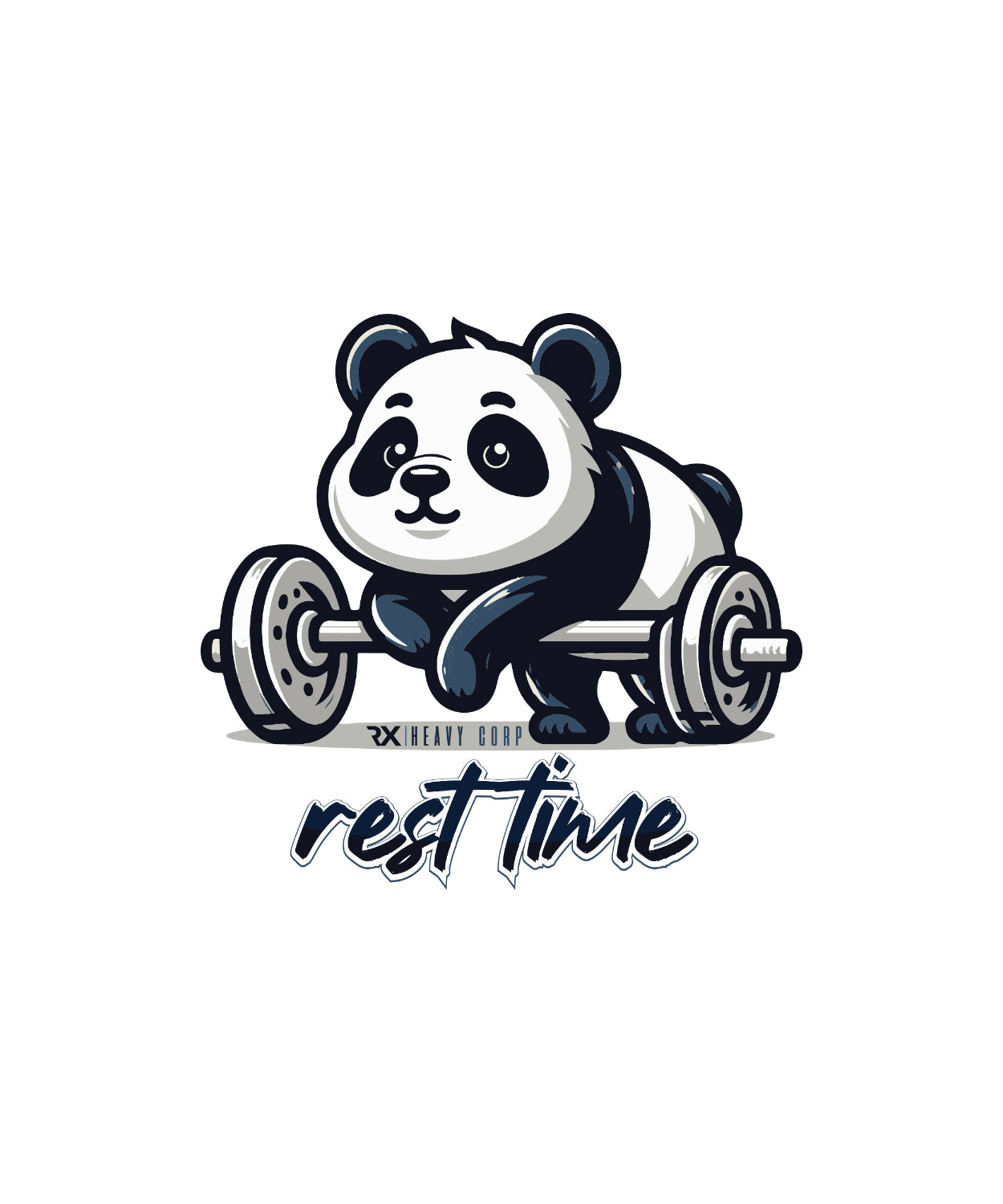 Camiseta Oversize algodón 100% - Rest Time PANDA - blanca